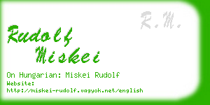 rudolf miskei business card